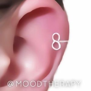 ♾ infinity earcuff fake cartilage clip on upper ear cuff faux cheater earring